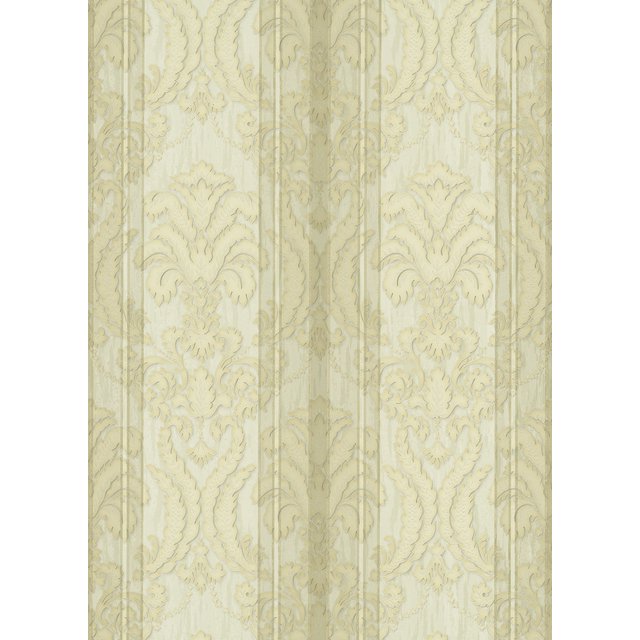 CLASSIC MOMENTS - Romantic Renaissance Striped Damask Cream Wallpaper Roll