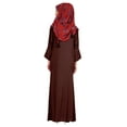 thumbnail image 4 of Bimba Islamic Clothes For Women Long Prayer Robe Maxi W/ Printed Hijab Rayon Abaya Front Button Muslim Dress, 4 of 8