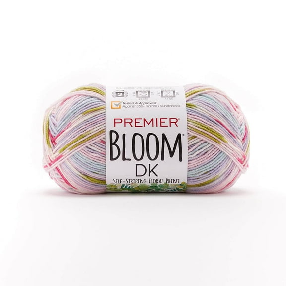 Premier Yarns Bloom DK Weight Yarn, Self-Patterning Yarn for Crocheting and Knitting, Hydrangea, 7 oz, 656 yards