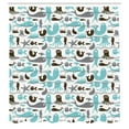 thumbnail image 3 of Ambesonne Whales Shower Curtain, Jellyfish Whale Underwater, 69"Wx84"L, Seafoam and Dark Cocoa, 3 of 5