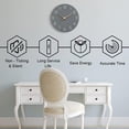 thumbnail image 4 of LINASHI Reloj de Pared Silencioso Reloj de Pared Silencioso Que No Hace Tictac Reloj Colgante de Madera con Pilas para el Hogar Baño Escuela Decoración de Oficina Reloj de Pared con Pilas, 4 of 7