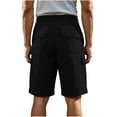 thumbnail image 5 of Yievot Men's Cargo Shorts Elastic Back Waist Knee Length Outdoor Hiking Casual Shorts with Multi Pockets, 5 of 6