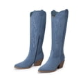 thumbnail image 6 of DREAM PAIRS Women's Knee High Cowboy Boots Classic Embroidered Western Boots with Pointed Toe Flexible Non-Slip Chunky Heel Boots, 6 of 6
