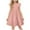 Pink, variant on Zanarzt Girls Dresses Casual Summer Girls Summer Dresses Cute Layer Ruffle Sleeve Smocked Flowy Dress Light Pink,5-6 Years