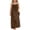 1-Coffee1028, variant on Kiijoy Girls Sleeveless Backless Maxi Dress Solid Loose Spaghetti Strap Dress, Sizes 7-8