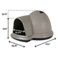 thumbnail image 5 of Petmate Indigo All-Weather Portable Large Plastic Outdoor Igloo Dog House, 43.75"L For Dogs 50 to 90 lb, Taupe & Black, 5 of 8