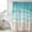 Teal Green, variant on Navy Blue Coastal Small Stall Shower Curtain, Waterproof Shower Curtains for Bathroom, Waves Summer Beach Ocean Sea Washable Fabric Cloth Bath Curtain for Bathtub Decoration with Hooks 36x72 Inches