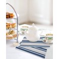 thumbnail image 4 of Navy Blue Grey Stripe Kitchen Dish Towels for Drying Dishes Set of 2, Farmhouse Minimalist Striped Waffle Weave Microfiber Hand Tea Bathroom Towels Quick Dry & Absorbent Towel 12x12, 4 of 7