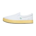 thumbnail image 5 of MaCae Unisex Canvas Slip On Fashion Shoe With Unique Sole, Slip On Shoes, Canvas Low Top Sneakers - White Colored Band Yellow/My Car is Melting!, 12M/13W, 5 of 7
