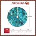 thumbnail image 2 of Lukts Square Glass Mosaic Print Color Life Christmas Tree Skirt, Winter Holiday Tree Mat Decoration ,Can be Used as A Shawl-36", 2 of 6
