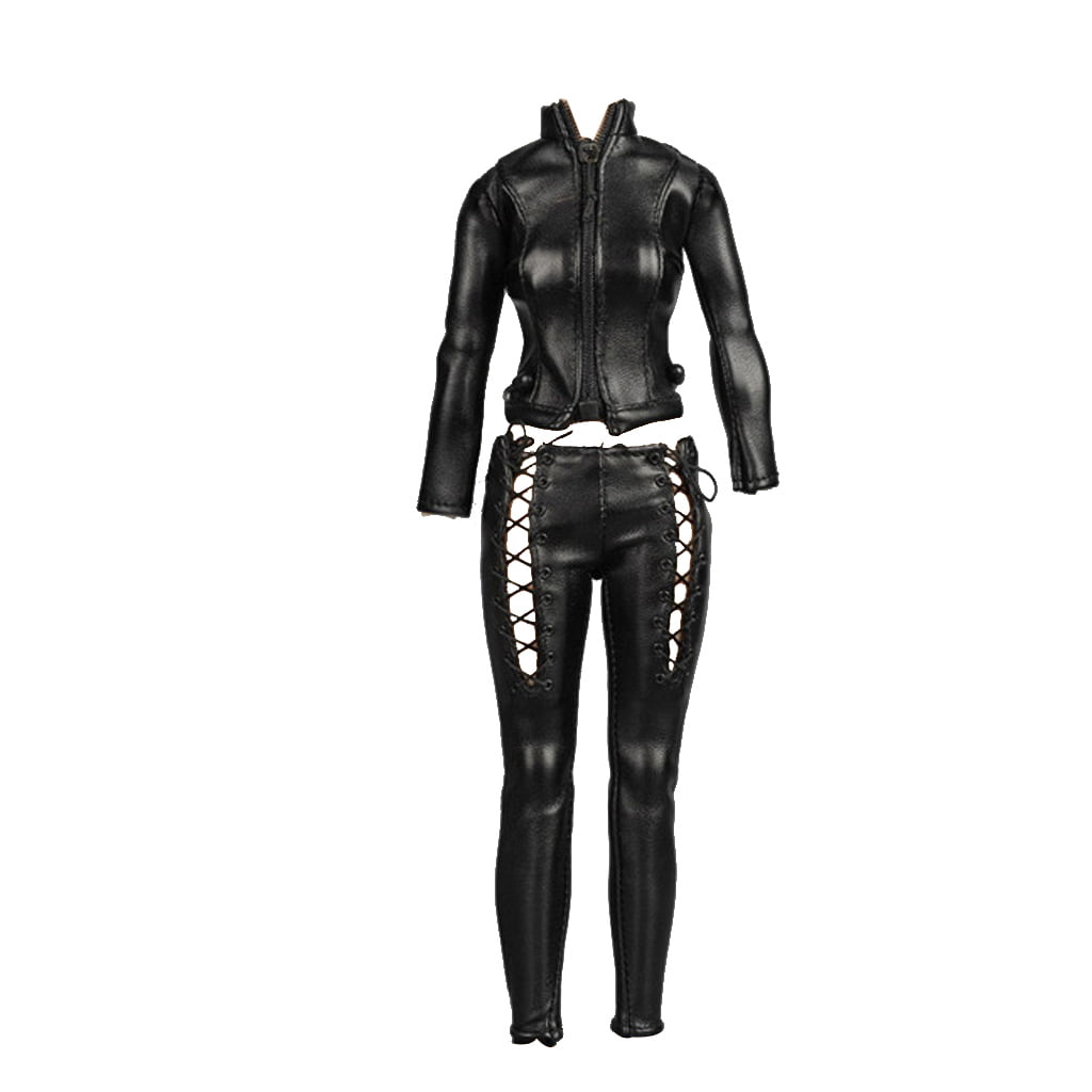Artificial Leather Jacket Coat 1/6 Fit 12" Female Phicen TBLeague Figure Body 