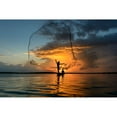 thumbnail image 3 of Whanset, Saravut 14x11 Black Modern Framed Museum Art Print Titled - Nets In Sunset, 3 of 5