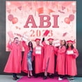 thumbnail image 2 of Abi 2023 Decorations 83*59inches Abi 2023 Backdrop Banner Rose Gold Graduation Decorations for Graduation We Are So Proud of You Party Exam Passed Party 2023 High School Graduation Decorations, 2 of 6