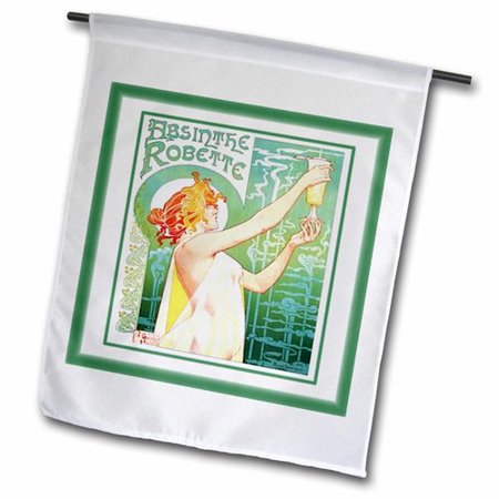 3dRose Picture Of 1896 Livemonts Painting Of A French Liquor  Garden Flag  18 by 27-Inch