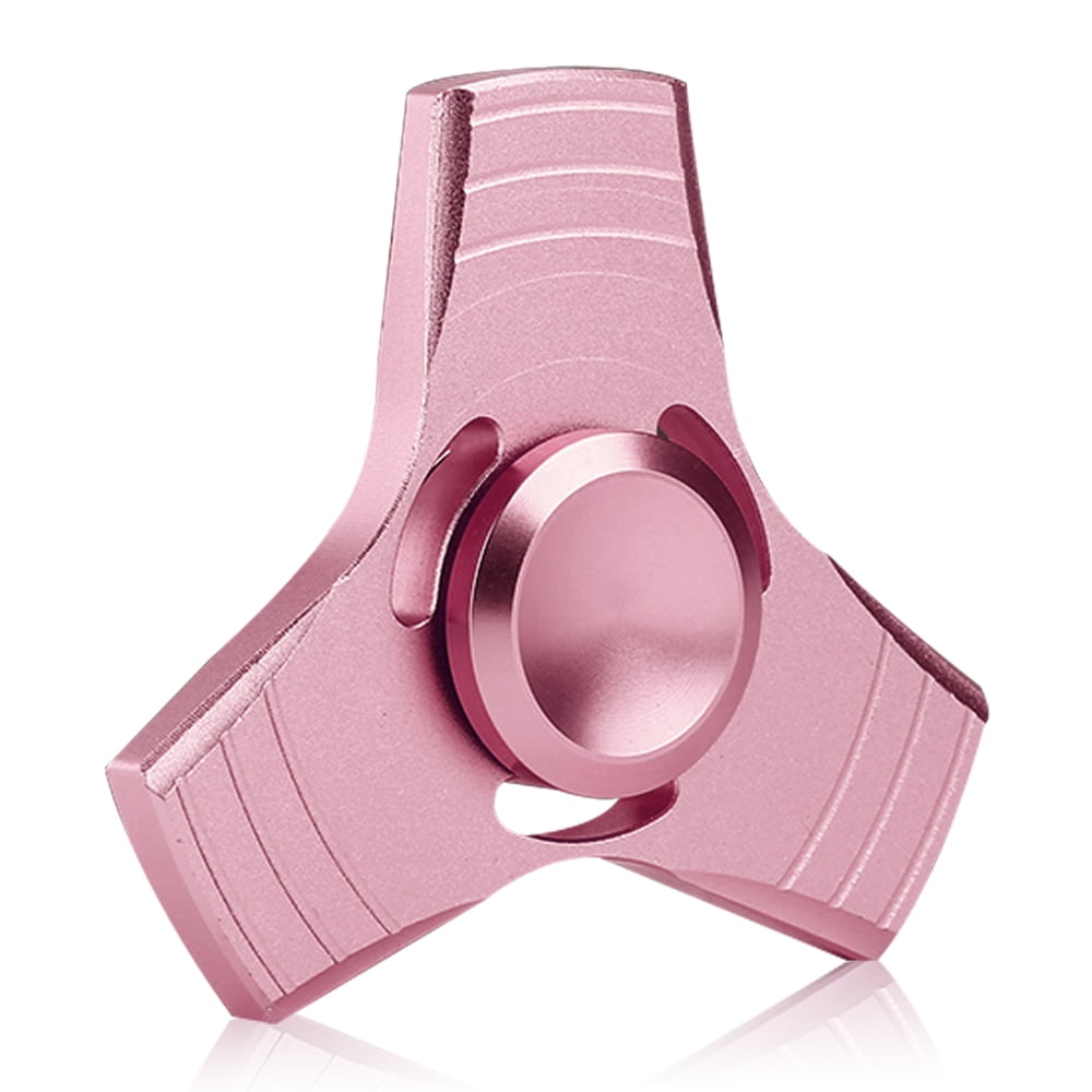 （pink） Aluminum Tri Fidget Hand Spinner Triangle Finger Toy EDC Focus 