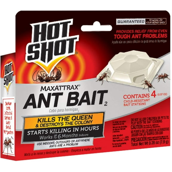 Hot Shot 2040W MaxAttrax Ant Bait, 4 Count, Case Pack of 12