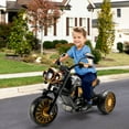 thumbnail image 3 of Bruce&Shark Kids Electric Motorcycle Ride On Toy, 3-Wheel Chopper, Dual Drive Battery Powered Motorbike for Kids 1-8 years Boys Girls, 3 of 10