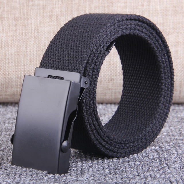 Cinturón de entrenamiento militar con hebilla de lona personalizada para hombres y mujeres. El cinturón se puede alargar y es duradero.