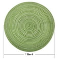 thumbnail image 3 of Azrian Washable Woven Vinyl Placemats for Dining Table Placemats 15" Round, Large Cotton Woven Heat Resistant Placemats Set of 4, 3 of 4