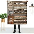 thumbnail image 4 of Husband Gifts from Wife, Husband Blanket 50x60 Inch for Him, Warm Throw Blankets Gifts for Husband Wedding Valentine's Day Husband Gifts, 4 of 5