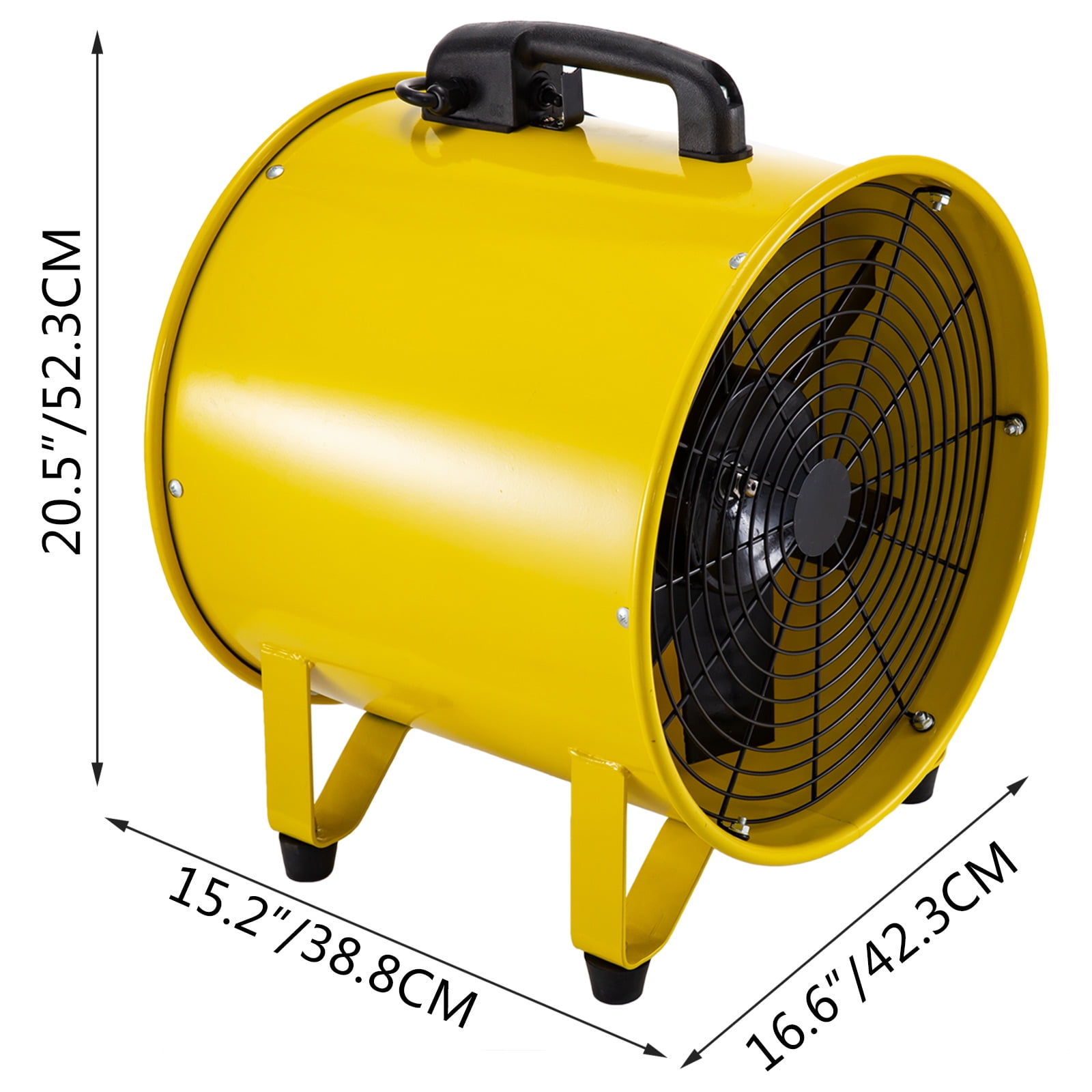 VEVOR 16 400mm Portable Ventilation Fan With 10m Pvc Ducting