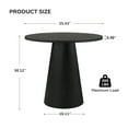 thumbnail image 4 of KithKasa 35'' Wood Round Dining Table for 2-4, Modern Farmhouse Kitchen Table, Small Circle Dining Tables with Pedastal for Kitchen Living Room,Space Saving,Black, 4 of 7