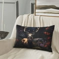 thumbnail image 5 of Sikiie Regal Stag In Forest Print Plush Pillow Cover, Wrinkle-proof and Stain-resistant Pillow Protector without Pillow Core, Home Decoration-16"x24", 5 of 6