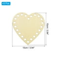 thumbnail image 2 of Uxcell 4" x 4" Base de Cesta de Ganchillo, 6Pcs Base de Madera en Blanco en Forma de Corazón para Hacer Cestas de Manualidades, 2 of 6