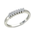 thumbnail image 2 of Double Row Diamond Wedding Band for Her in White Gold, 2 of 4