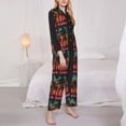 thumbnail image 3 of Goofa Go Surfer Printed Women’s 2 Piece Pajama Set Super,Pajamas Women's Long Sleeve Sleepwear Soft Button Down Loungewear Pjs Lounge Set Nightwear-Large, 3 of 9