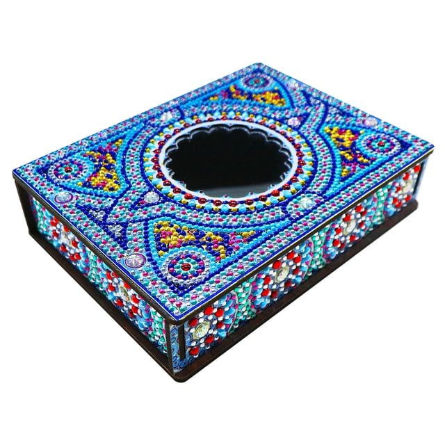Caja de joyería con forma especial de taladro brillante, regalo de cumpleaños, conjunto de mosaico de Mandala DIY FLhrweasw Nuevo