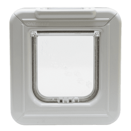 Cat Mate Elite Microchip Pet Door with Timer Control, LCD Display, 4-Way Locking Options, Durable Polymer Construction, for Entry Control
