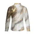 thumbnail image 4 of Lilgiuy Fall Tee Shirts for Men Casual Solid Turn Down Long Sleeve Pullover Zipper Top for Stage Performance, 4 of 5