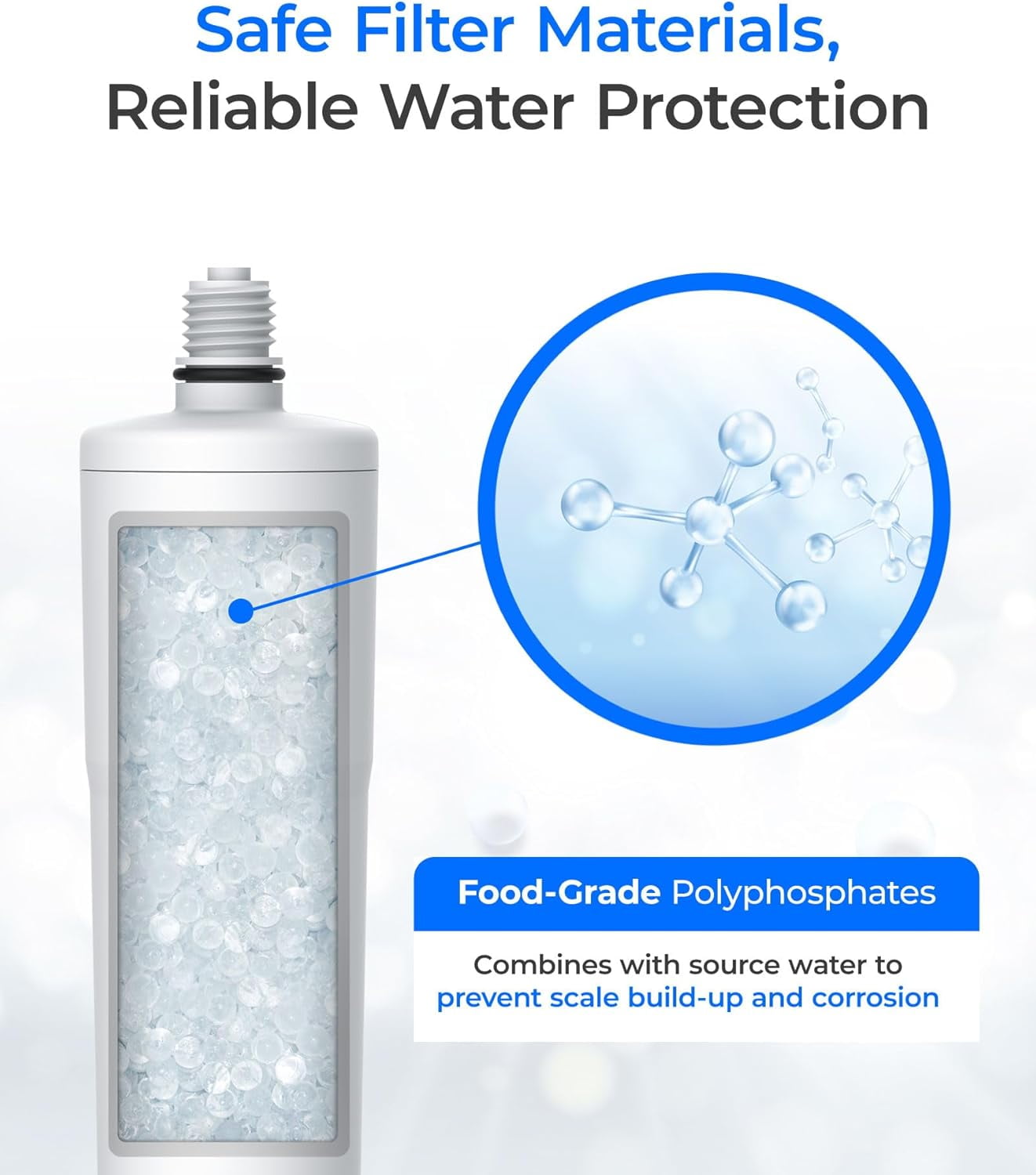 Waterdrop AP431 Replacement for Aqua-Pure AP431 Hot Water Scale Inhibitor for AP430SS, Prevent Scale Accumulation and Protect Water Heaters, Pack of 3
