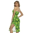 thumbnail image 2 of St. Patrick'S Day Shamrock Pattern Printed Cross Back Cami Dress, Irish St. Patrick'S Day Fashion Summer Maxi Sexy Casual Dress For Women, 2 of 4
