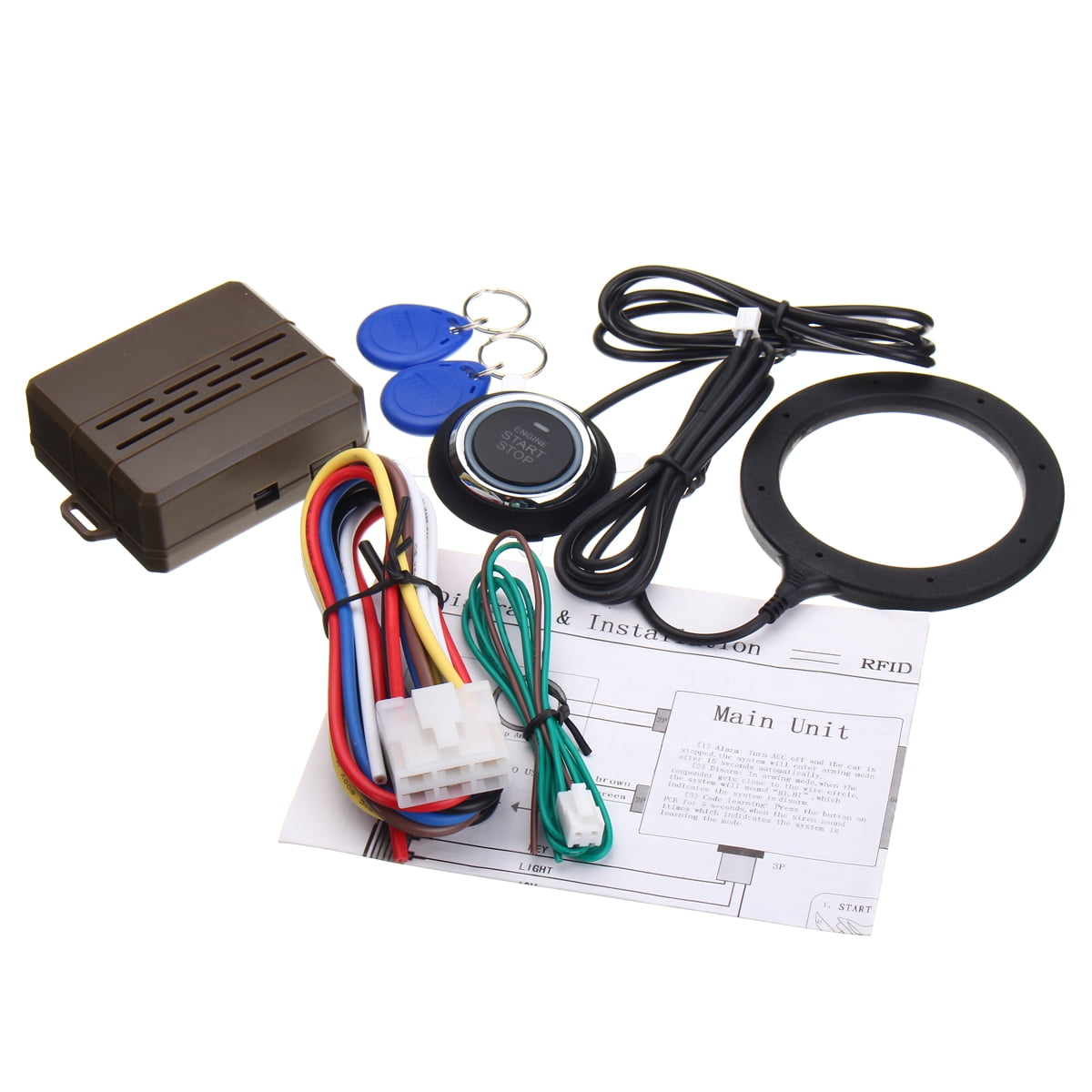 Car Engine Start Ignition Push Button Remote Keyless Entry Security Alarm System