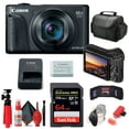 thumbnail image 1 of Canon PowerShot SX740 HS Digital Camera (Black) + 64GB Card + Card Reader + Deluxe Soft Bag + Flex Tripod + More (International Model), 1 of 7