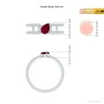 thumbnail image 4 of ANGARA Natural Tilted Pear Ruby Parallel Split Shank Ring in 14K White Gold for Women (Size-6x4mm) | July Birthstone, Birthday, Anniversary, Jewelry Gift for Women | Natural Ruby Ring, 4 of 9