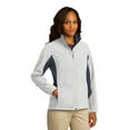 thumbnail image 4 of Port Authority Ladies Core Colorblock Soft Shell Jacket-4XL (Marshmallow/ Battleship Grey), 4 of 6