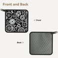thumbnail image 2 of Disketp Metallic Gears Pot Holders Kitchen Insulation Mats Heat Resistant Pot-Holder Oven Anti-Scald Pads for Cooking Baking, 7.1*7.1inch, 2 of 8