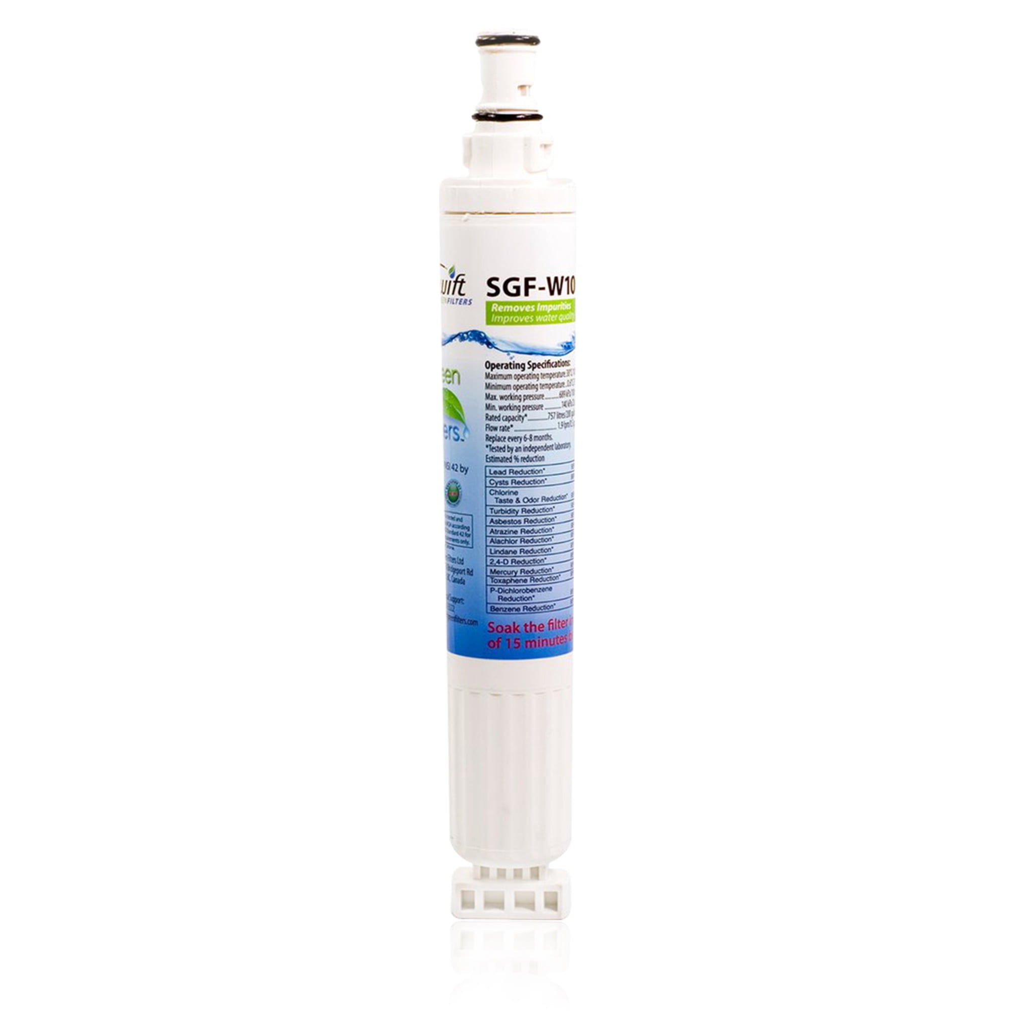 Swift Green Filters SGF-W10 Compatible Refrigerator Water Filter for 4396701,EDR6D1,FILTER 6(3 Pack)