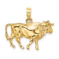 thumbnail image 4 of FB Jewels 14K Yellow Gold 3D Bull with Horns Pendant, 4 of 5