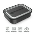 thumbnail image 4 of Bentgo MicroSteel Leak-Proof Lunch Box - Microwave-Safe, Oven-Safe, Bento-Style Container with Removable Divider, Airtight Lid, Sustainable Design, Odor & Stain Resistant (Carbon Black), 4 of 8
