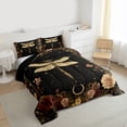 thumbnail image 3 of Homewish Bohemain Gold Dragon Queen Comforter Set,Retro Rustic Flower Bedding Sets,Natural Plant Bedding Comforter Set For Teens,Luxury Bedroom Decor Reversible,3-Piece, 3 of 8