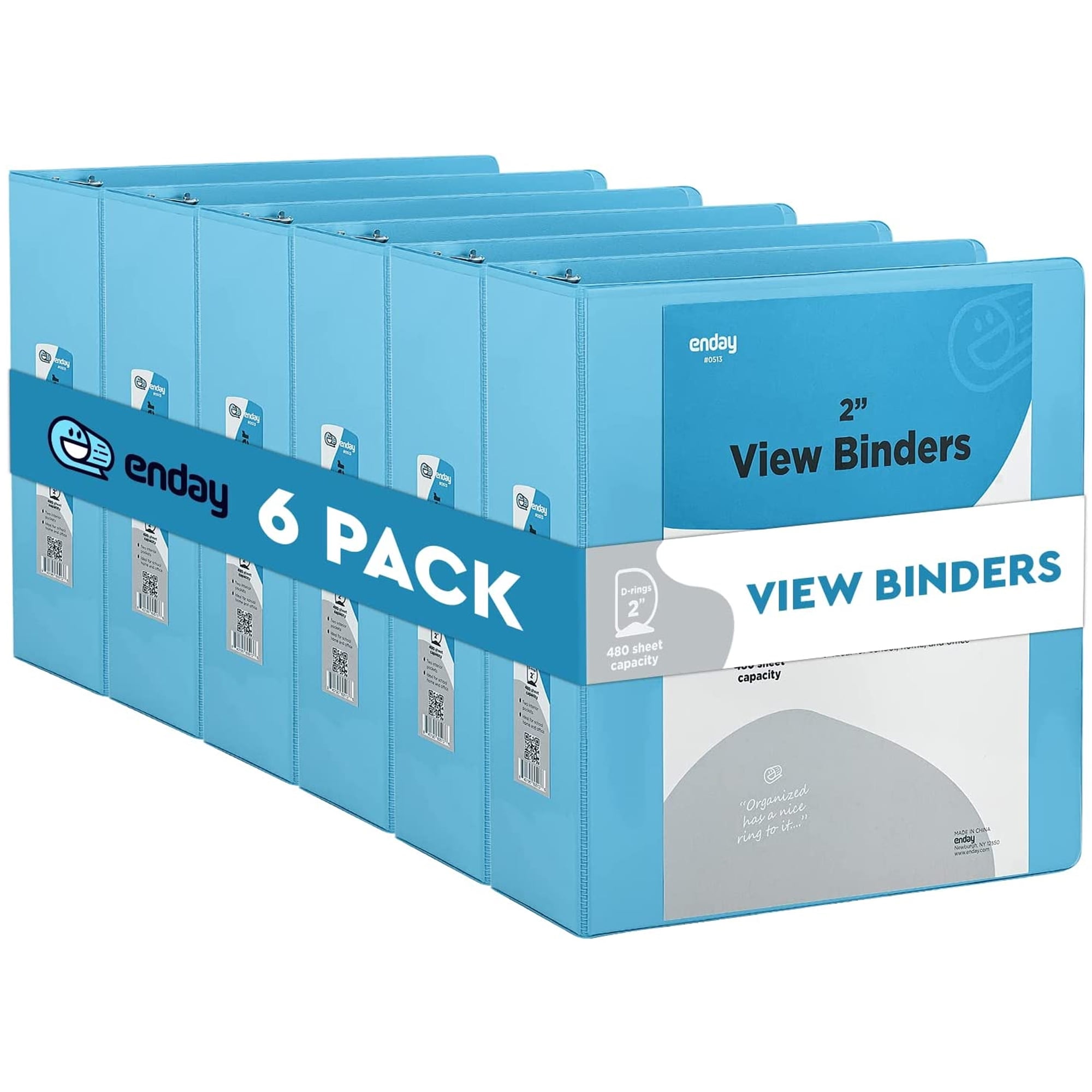 Enday 2 Inch Binder 3 Ring Binders with Pockets for Home, Office