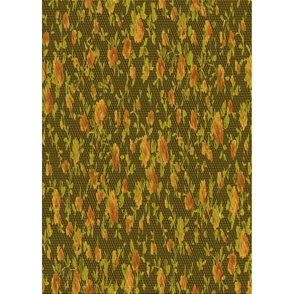 Ahgly Company Machine Washable Indoor Rectangle Transitional Caramel Brown Area Rugs, 7' x 9'