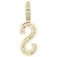 thumbnail image 3 of 10K Yellow Gold Baguette Diamond Initial S Pendant 1.50" Letter Charm 3/4 CT., 3 of 6