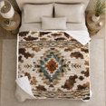 thumbnail image 5 of Southwestern Geometric Star Medallion Rustic, Cozy Friendship Quote Scene, Warm Flannel Blanket for Living Room and Reading Nook, Art Lovers Thanksgiving Gift, Artistic Home Decor, 5 of 9