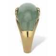 thumbnail image 2 of PalmBeach Jewelry Genuine Green Jade Cocktail Ring 14k Gold-Plated Sterling Silver, 2 of 6