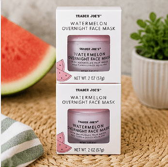 Trader Joe's Watermelon Overnight Face Mask 2oz 57g (2 Jars)